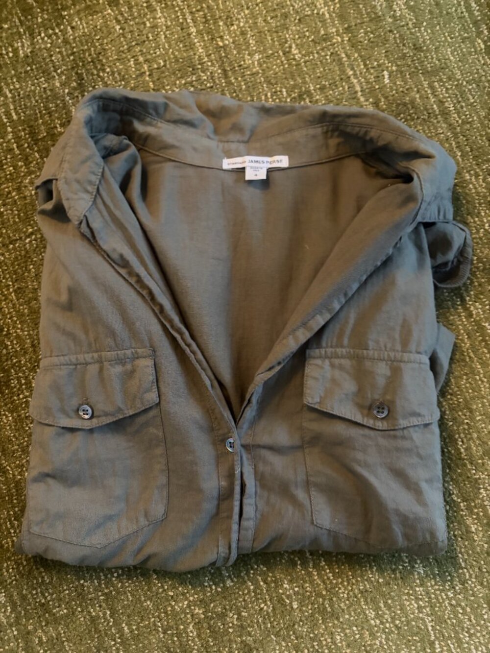 JAMES PERSE SIDE PANEL BUTTON FRONT SHIRT
